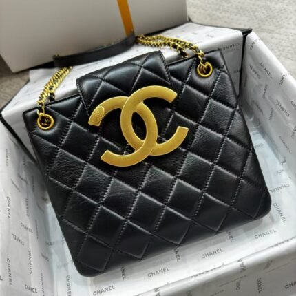 Exclusive real Chanel 24c large logo Tote underarm bag large logo super handsome Size:17.5x20x5cm