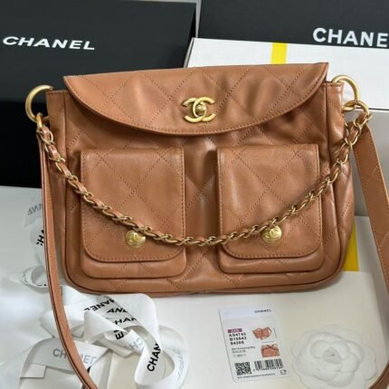 chanel24p [original small] new hippie hobo messenger bag，Small size: 20 * 25 * 5cm Model: as4743