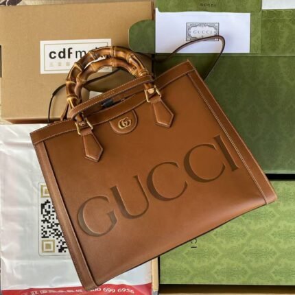 Gucci Original Leather with cdfmall Sanya Duty Free Shop Tote Bag Size:35cm(W)x30cm(H)x14cm(D)