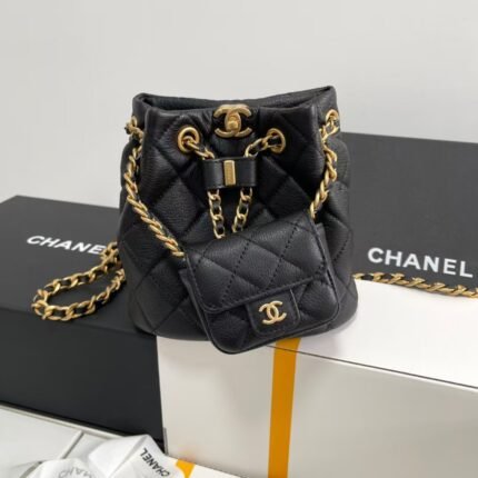 chanel 23a handmade backpack (with small backpack) size:18cm Model:as3947