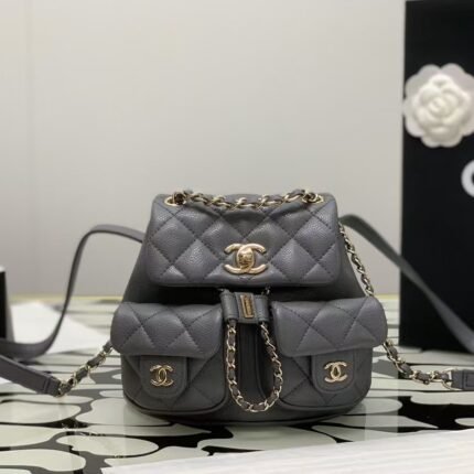 Chanel 24a frog backpack big goods real shot is really too good-looking size:20*21*11cm Large 99235 17*17*9cm small 99234
