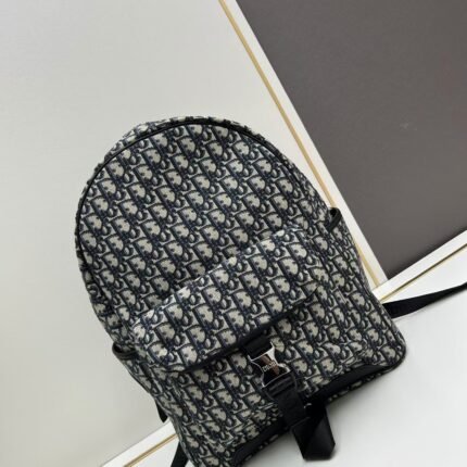 The Dior backpack has a large capacity and holds a small laptop. Size 27x40x16