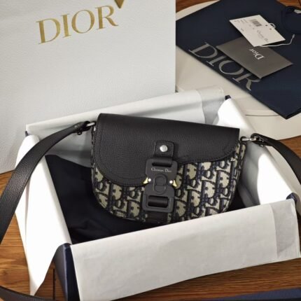 Dior obique printed fabric Size:19.5x13x4.3cm